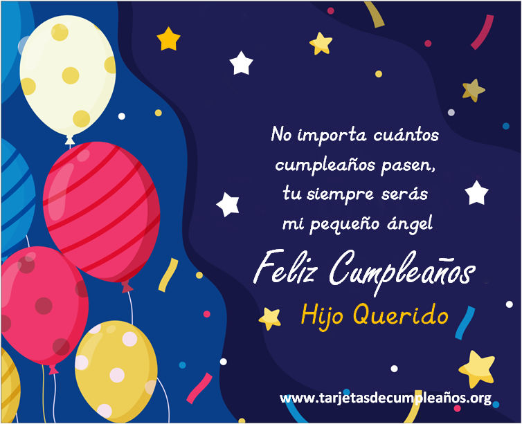 ▷ Tarjetas de Cumpleaños para un Hijo Imágenes con frases ? ?